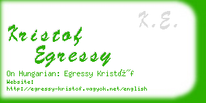 kristof egressy business card